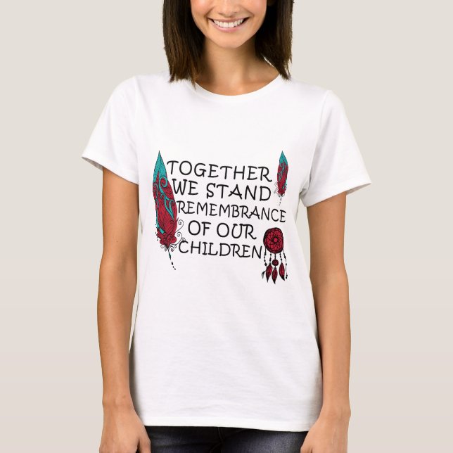 Camiseta Uso Naranja Para Cada Niño Nativo Estadounidense (Anverso)