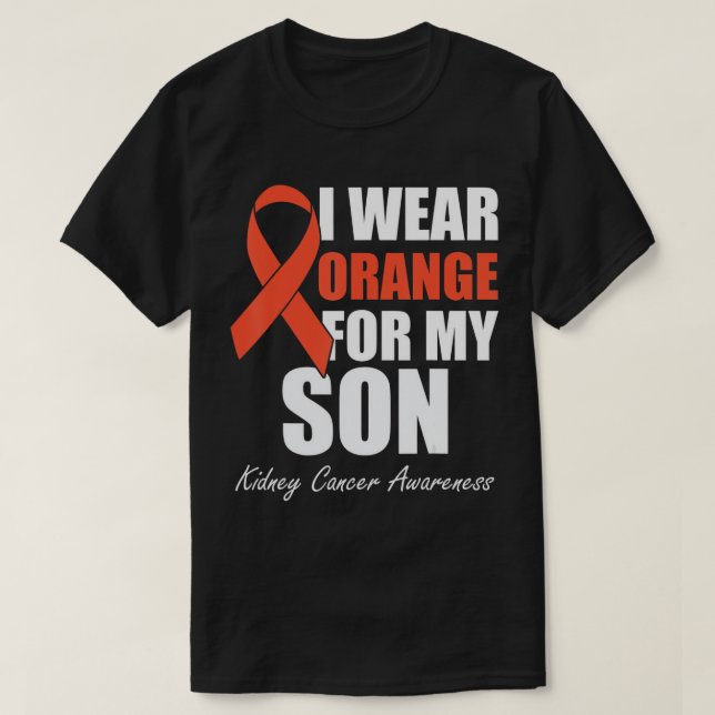 Camiseta Uso Naranja Para Concienciar A Mi Hijo Sobre El Cá (Diseño del anverso)