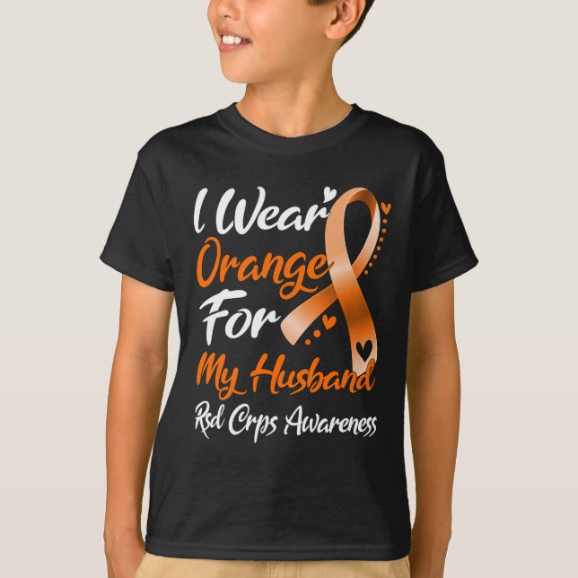 Camiseta Uso Naranja Para Concienciar A Mi Marido Rsd Crps (Anverso)