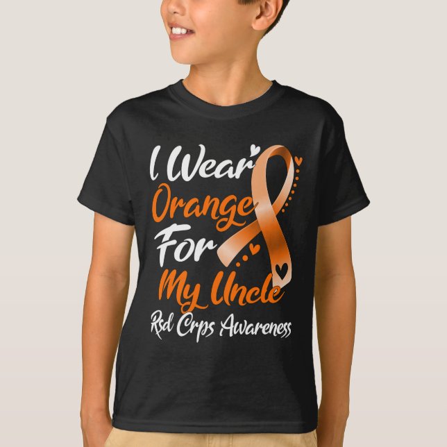 Camiseta Uso Naranja Para Concienciar A Mi Tío Rsd Crps (Anverso)
