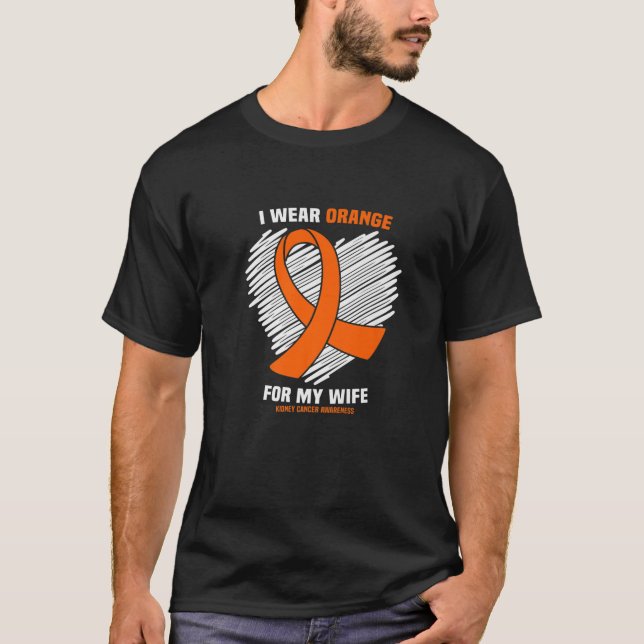 Camiseta Uso Naranja Para Concienciar Sobre El Cáncer De Ri (Anverso)