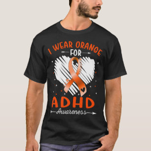 Camiseta Uso Naranja Para Concienciar Sobre El TDAH