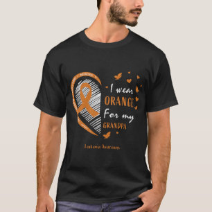 Camiseta Uso Naranja Para Concienciar Sobre Leucemia En Mi 