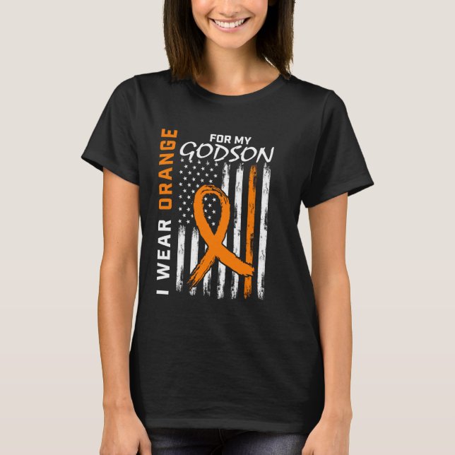 Camiseta Uso Naranja Para Godson Con Esclerosis Múltiple Aw (Anverso)