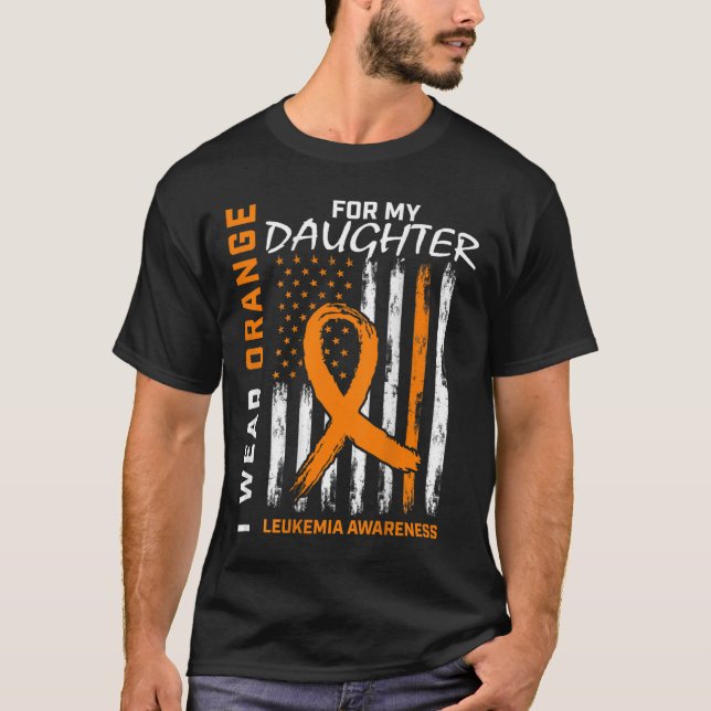 Camiseta Uso Naranja Para Hija Leucemia Awareness Amer (Anverso)