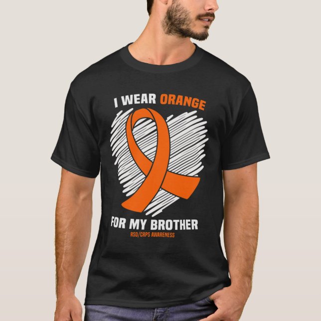 Camiseta Uso Naranja Para La Conciencia De Mi Hermano Rsdcr (Anverso)