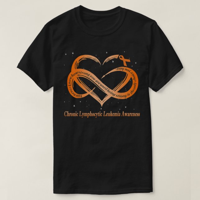Camiseta Uso Naranja Para La Guerra De Leucemia Linfocítica (Diseño del anverso)