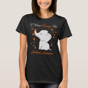 Camiseta Uso Naranja Para Leucemia, Sensibilización Sobre E
