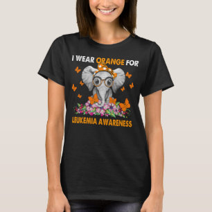 Camiseta Uso Naranja Para Leukemia Awareness Elephant Butt