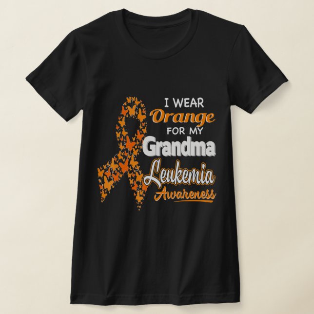 Camiseta Uso Naranja para mi abuela Leukemia Awareness (Distribución)