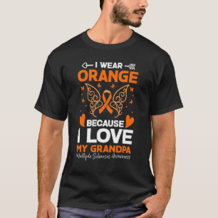 Camiseta Uso Naranja Para Mi Abuelo Señora Esclerosis Múlti