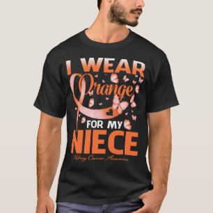 Camiseta Uso Naranja Para Mi Conciencia Sobre El Cáncer De 