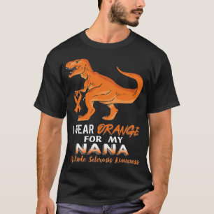 Camiseta Uso Naranja Para Mi Dinosaurio Múltiple Esclero De