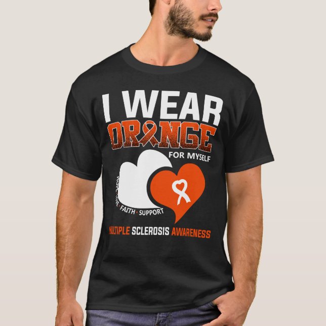Camiseta Uso Naranja Para Mí Esclerosis Múltiple (Anverso)