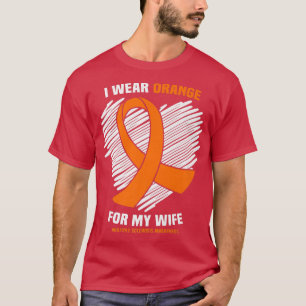 Camiseta Uso Naranja Para Mi Esposa MS Esclerosis Múltiple 