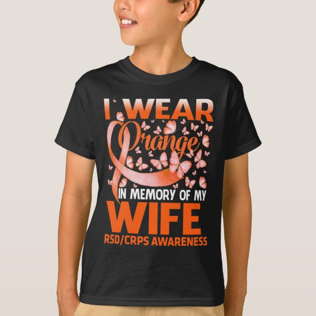 Camiseta Uso Naranja Para Mi Esposa Rsd Crps Conciencia (Anverso)