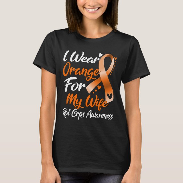 Camiseta Uso Naranja Para Mi Esposa Rsd Crps Conciencia 1 (Anverso)