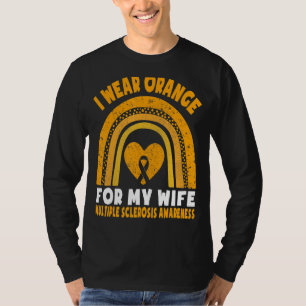 Camiseta Uso Naranja Para Mi Esposa Sra. Esclerosis Múltipl