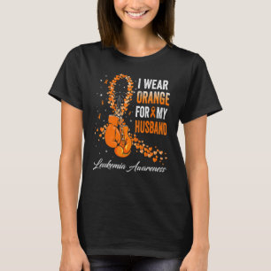 Camiseta Uso Naranja Para Mi Esposo Leukemia Awareness Ri