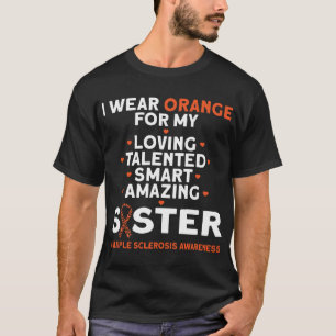 Camiseta Uso Naranja Para Mi Hermana Esclerosis Múltiple Aw