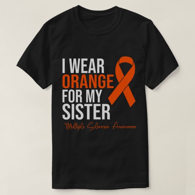 Camiseta Uso Naranja Para Mi Hermana MS Warrior Múltiple Sc (Diseño del anverso)