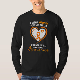 Camiseta Uso Naranja Para Mi Hermana Prader Willi Síndrome