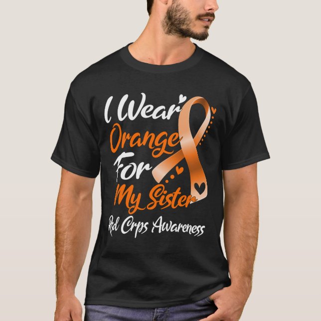 Camiseta Uso Naranja Para Mi Hermana Rsd Crps Conciencia 1 (Anverso)
