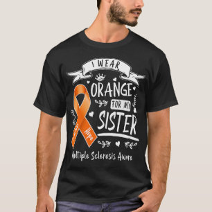 Camiseta Uso Naranja Para Mi Hermana Y Esclerosis Múltiple