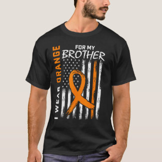 Camiseta Uso Naranja Para Mi Hermano Leucemia Awareness Fl