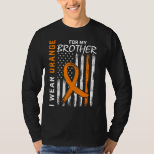 Camiseta Uso Naranja Para Mi Hermano Leucemia Awareness Fl