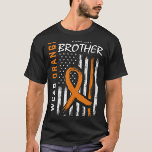 Camiseta Uso Naranja Para Mi Hermano Leucemia Awareness Fl