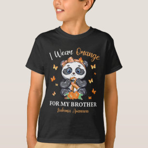 Camiseta Uso Naranja Para Mi Hermano Leucemia Awareness Pa