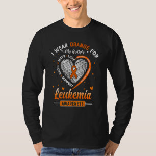 Camiseta Uso Naranja Para Mi Hermano Leukemia Awareness Ri