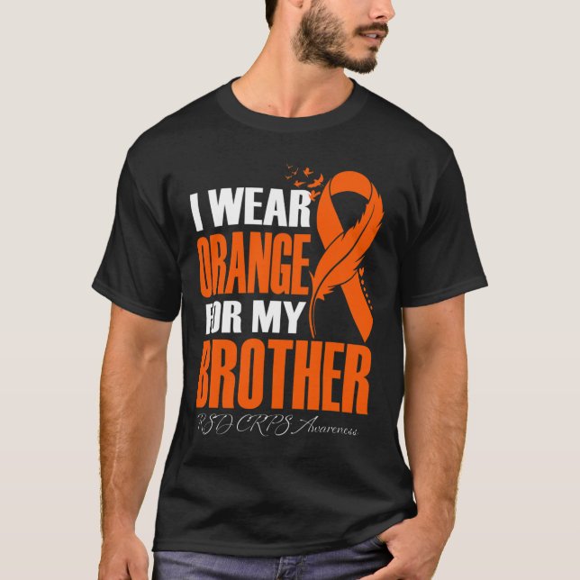 Camiseta Uso Naranja Para Mi Hermano Rsd Crps Awareness Fe (Anverso)