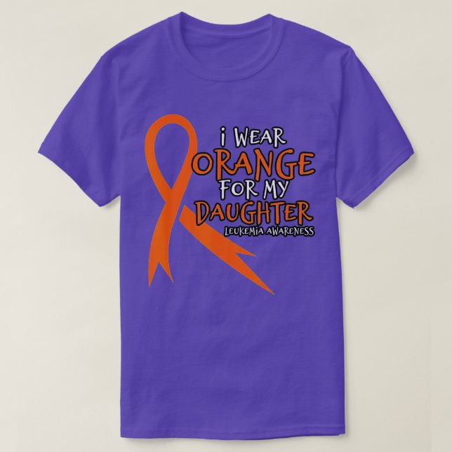 Camiseta Uso Naranja Para Mi Hija  (Diseño del anverso)