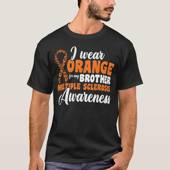 Camiseta Uso Naranja Para Mi Hijo Con Esclerosis Múltiple A (Anverso)