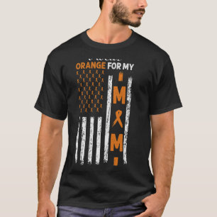 Camiseta Uso Naranja Para Mi Mamá - Cáncer De Leucemia Usa