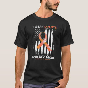 Camiseta Uso Naranja Para Mi Mamá Leucemia, Bandera De Conc