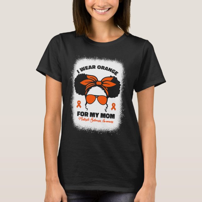 Camiseta Uso Naranja Para Mi Mamá Sra Esclerosis Múltiple A (Anverso)