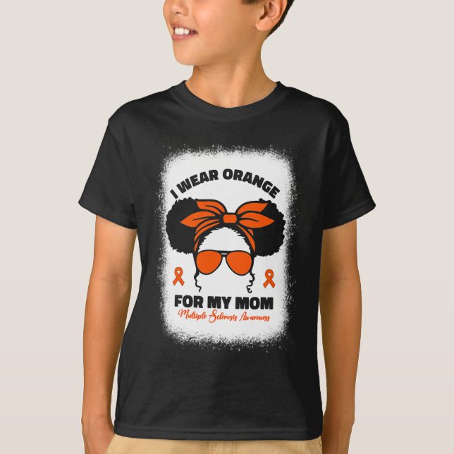 Camiseta Uso Naranja Para Mi Mamá Sra Esclerosis Múltiple A (Anverso)
