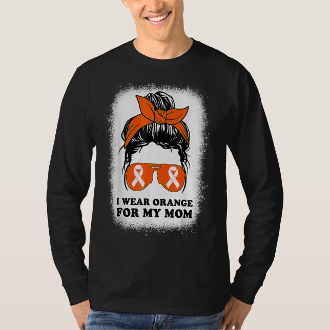 Camiseta Uso Naranja Para Mi Mamá Sra Esclerosis Múltiple M (Anverso)