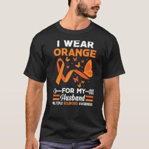 Camiseta Uso Naranja Para Mi Marido Sra Esclerosis Múltiple