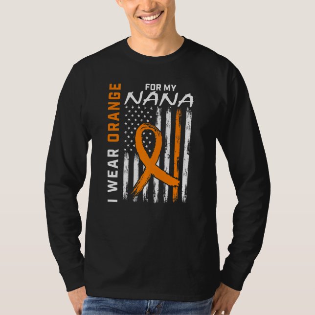Camiseta Uso Naranja Para Mi Nana Múltiple Esclerosis Consc (Anverso)