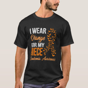 Camiseta Uso Naranja Para Mi Niece Leukemia Awareness Ribb