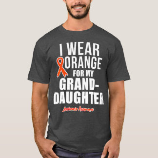 Camiseta Uso Naranja para mi nieta Leukemia Awaren