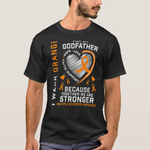 Camiseta Uso Naranja Para Mi Padrino Esclerosis Múltiple