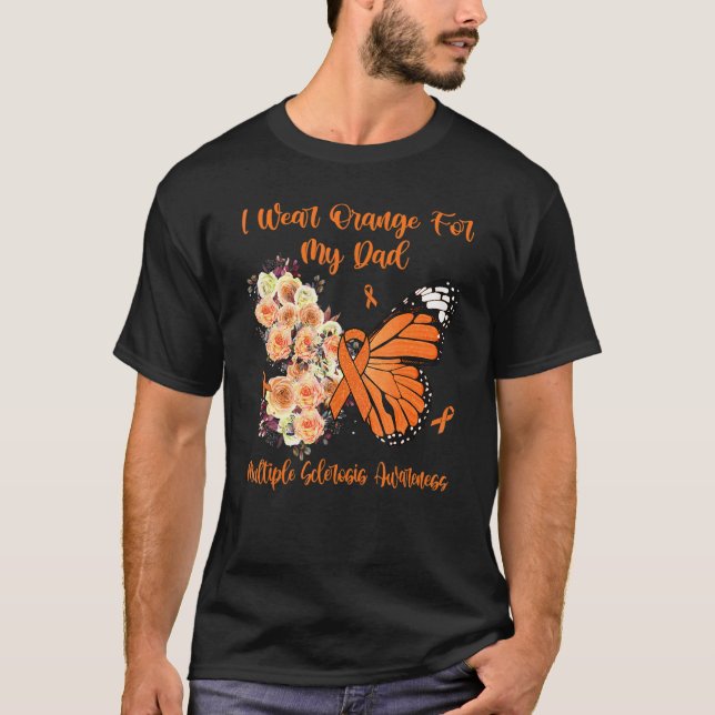 Camiseta Uso Naranja Para Mi Papá Con Awaren De Esclerosis  (Anverso)
