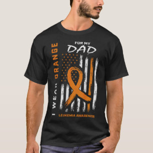 Camiseta Uso Naranja Para Mi Papá Leucemia Sensibilización 