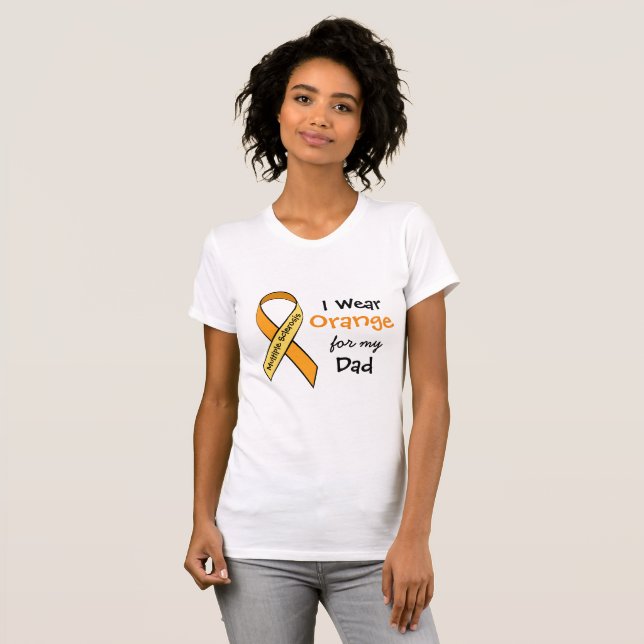 Camiseta Uso Naranja para mi papá MS Awareness Shirt (Anverso completo)