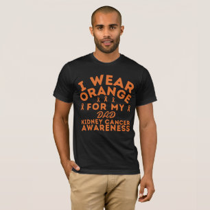 Camiseta Uso Naranja Para Mi Papá Personalizado De Cáncer D